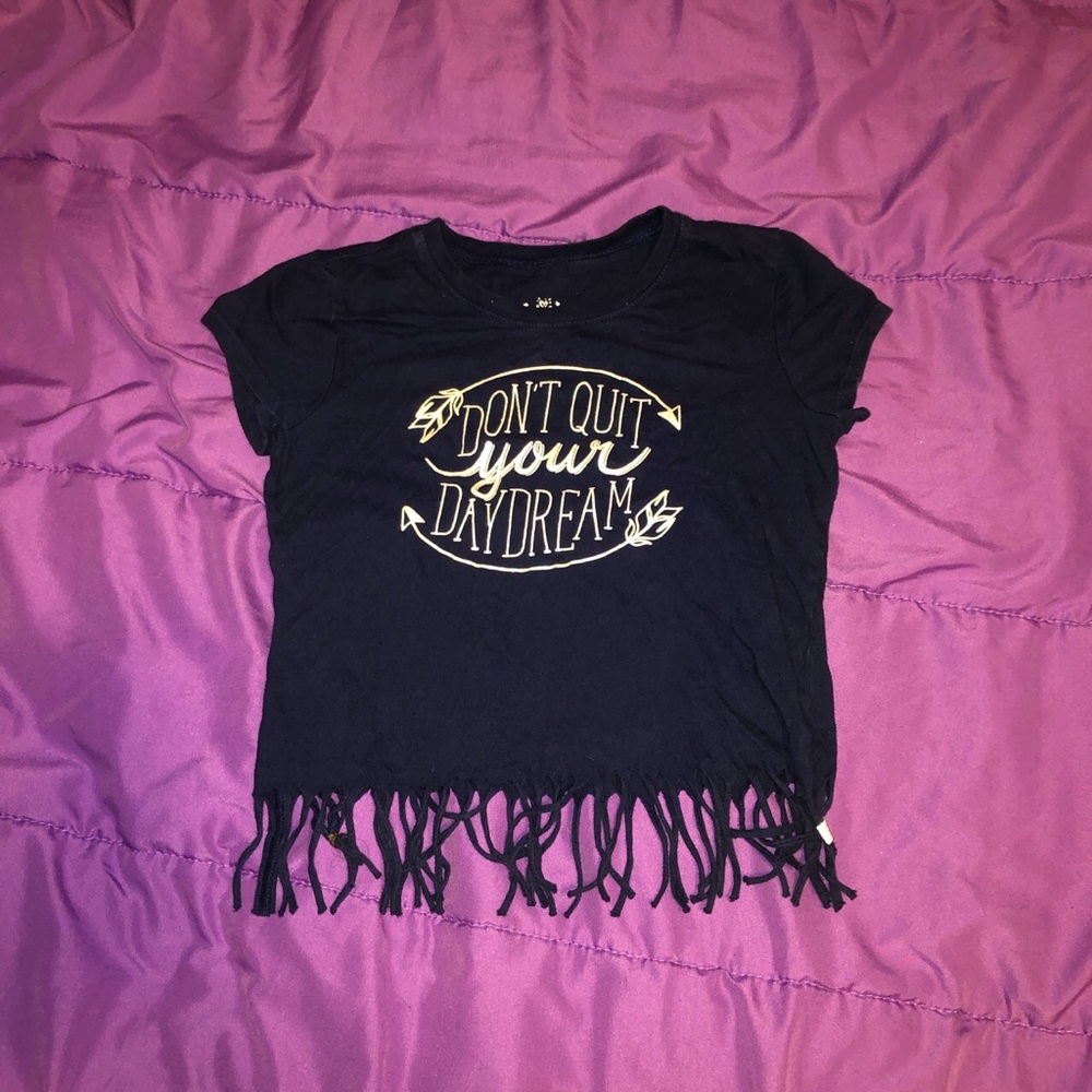 Girls justice slogan shirt
